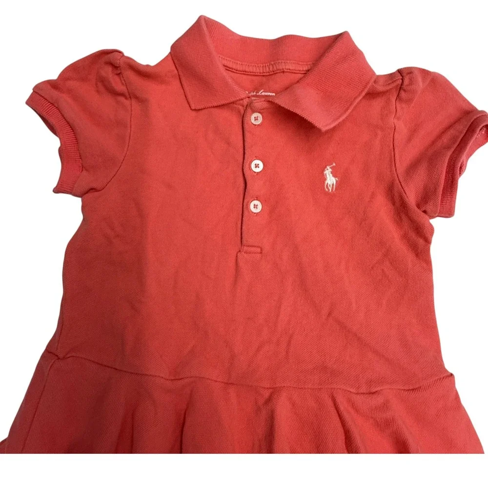 Ralph Lauren Polo Peplum Romper  Baby Girl‎ 24M  Pink Ruffle Romper